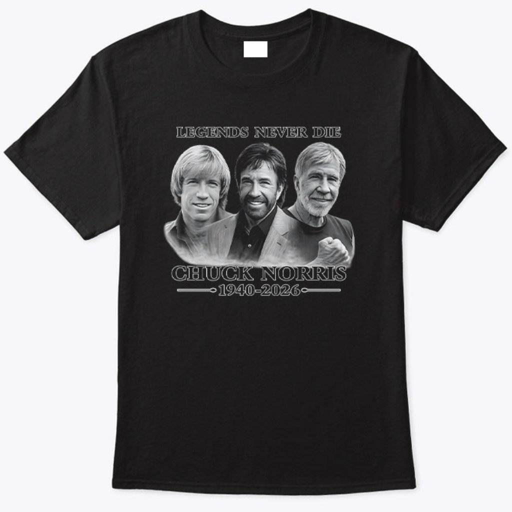 Chuck Norris Legends Never Die 1940-2026 T Shirt 90